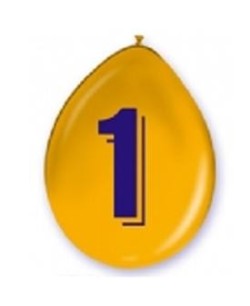 BOLSA 5 GLOBOS CARTEL NÚMERO 1