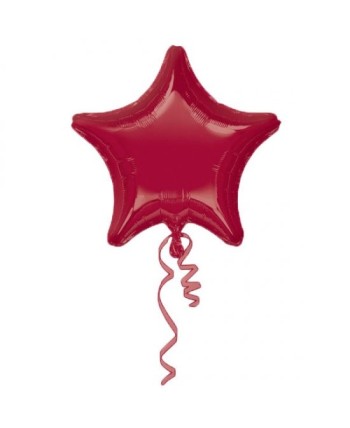 GLOBO DE HELIO ESTRELLA BORGOÑA METALIZADO