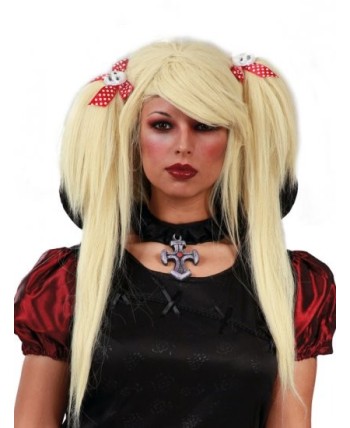 PELUCA COLETAS RUBIA MUÑECA DIABOLICA