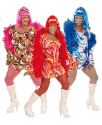 DISFRAZ DE AÑOS 70 CHICK COLORES HOMBRE