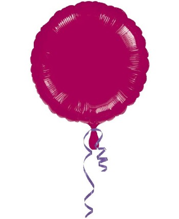 GLOBO DE HELIO CIRCULO BORGOÑA METALIZADO