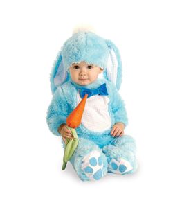 DISFRAZ DE CONEJITO AZUL CON ZANAHORIA PARA BEBE