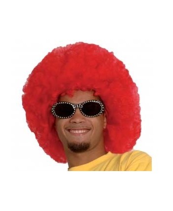 PELUCA AFRO ROJA OSCURA