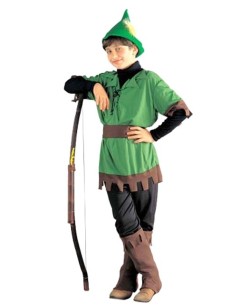 Disfraz de Robin Hood con sombrero con pluma