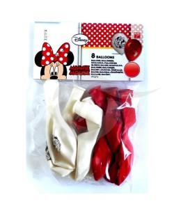 GLOBOS MINNIE FASHION 8 UNIDADES