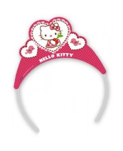 TIARA HELLO KITTY HEARTS 6 UNIDADES
