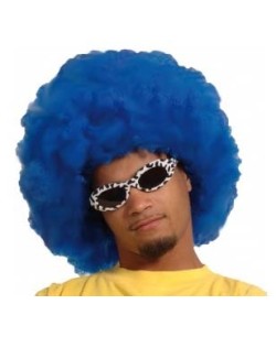 PELUCA AFRO AZUL OSCURA