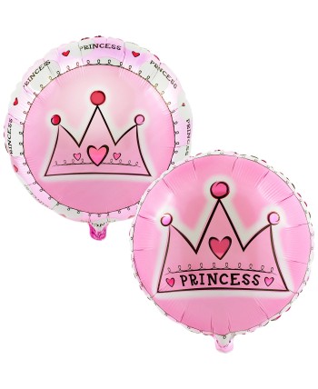 GLOBO DE HELIO CIRCULO PRINCESA CON CORONA