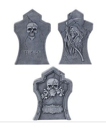 LÁPIDA 3 MODELOS CALAVERAS / MUERTE