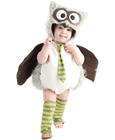DISFRAZ DE BUHO GORDITO GRIS PARA BEBE