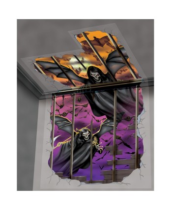 DECO PARED TECHO FANTASMAS Y MURCIELAGOS