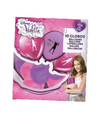 GLOBOS VIOLETTA 10 UNIDADES