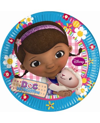 PLATOS DOCTORA JUGUETES 8 UNIDADES