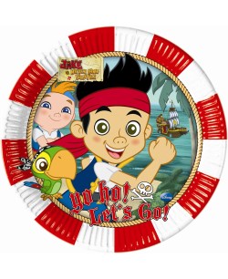 PLATOS JAKE Y LOS PIRATAS 8 UNIDADES