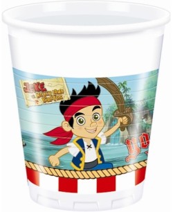 VASOS JAKE Y LOS PIRATAS 8 UNIDADES