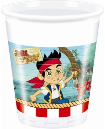 VASOS JAKE Y LOS PIRATAS 8 UNIDADES