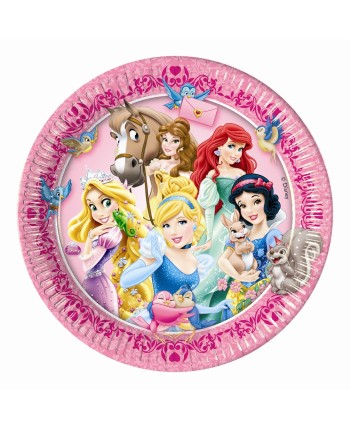Plato princesas con animales 23 cms