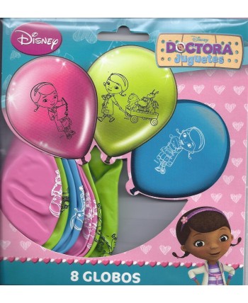GLOBOS DOCTORA JUGUETES 8 UNIADADES