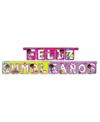 Guirnalda Feliz Cumpleanos Doctora Juguetes