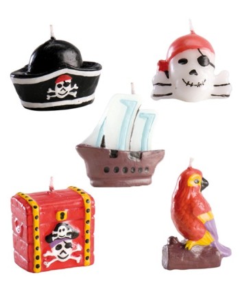SET 6 VELAS PIRATAS