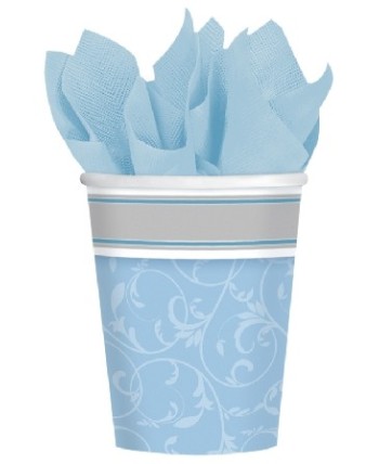 VASOS MI PRIMERA COMUNION AZUL 8 UNIDADES