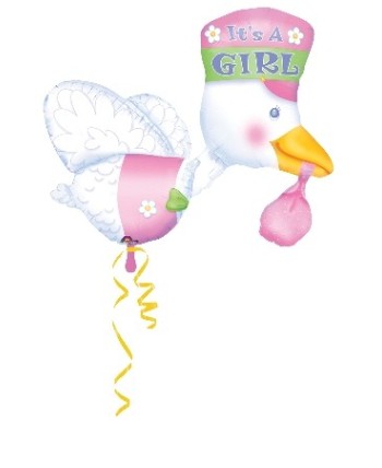 GLOBO DE HELIO CIGÜEÑA ES UNA NIÑA