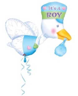 GLOBO DE HELIO CIGÜEÑA ES UN NIÑO