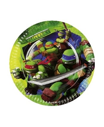 PLATOS TORTUGAS NINJA 8 UNIDADES