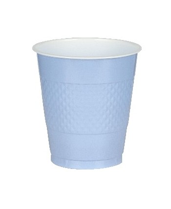 VASO AZUL PASTEL PLASTICO 10 UNIDADES