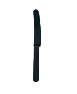 CUCHILLOS NEGROS PLASTICO 10 UNIDADES