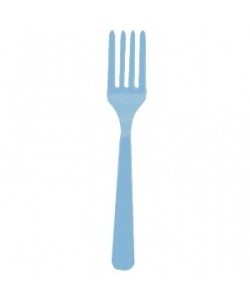 TENEDORES AZUL PASTEL PLASTICO 10 UNIDADES