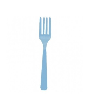 TENEDORES AZUL PASTEL PLASTICO 10 UNIDADES