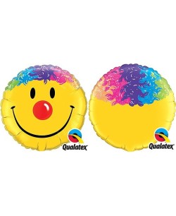 GLOBO DE HELIO CARA PAYASO AMARILLO