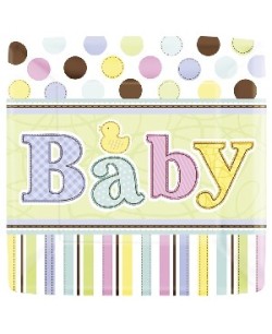 PLATO CUADRADO BABY SHOWER 18 UNIDADES