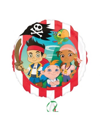 GLOBO DE HELIO JAKE Y LOS PIRATAS CON AMIGOS