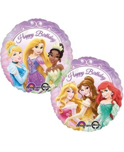 GLOBOS PRINCESAS DISNEY HAPPY BIRTHDAY