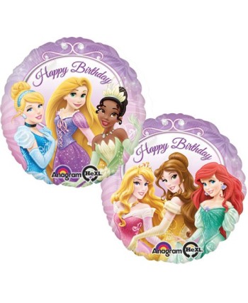 GLOBOS PRINCESAS DISNEY HAPPY BIRTHDAY
