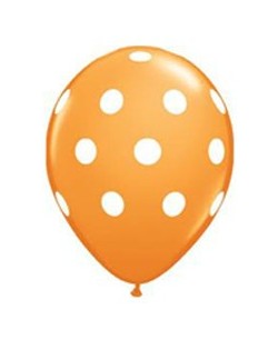 BOLSA 8 GLOBOS NARANJA LUNARES