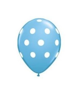 BOLSA 8 GLOBOS AZUL CELESTE LUNARES