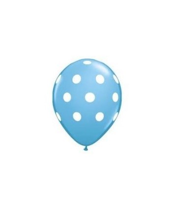 BOLSA 8 GLOBOS AZUL CELESTE LUNARES