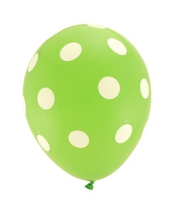 BOLSA 8 GLOBOS VERDE LIMA LUNARES