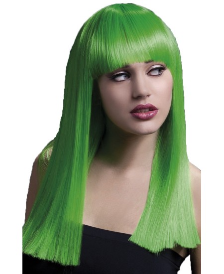 PELUCA ALEXIA VERDE NEON CALIDAD DE LUJO
