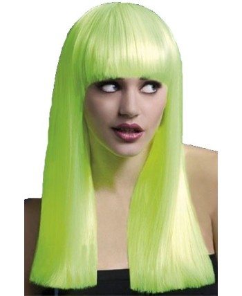 PELUCA ALEXIA AMARILLO NEON CALIDAD DE LUJO
