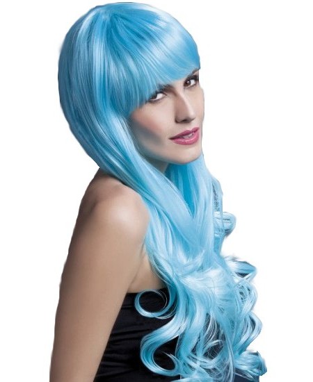 PELUCA EMILLY AZUL 2 TONOS CALIDAD DE LUJO