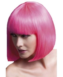 PELUCA ELISE ROSA NEON CALIDAD DE LUJO