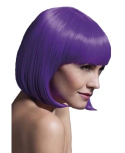 PELUCA ELISE MORADA NEON CALIDAD DE LUJO