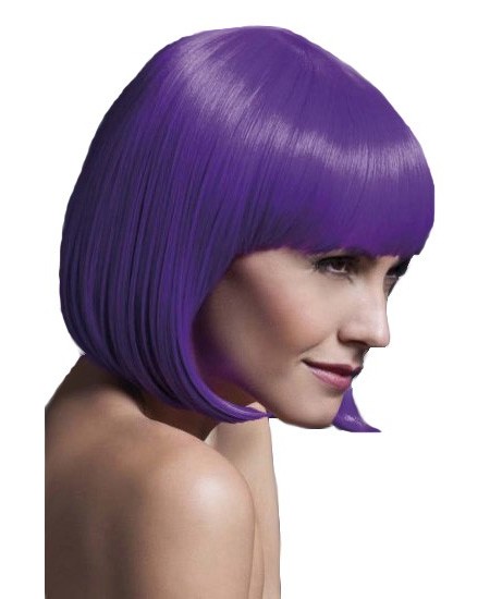PELUCA ELISE MORADA NEON CALIDAD DE LUJO