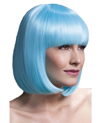 PELUCA ELISE AZUL CIELO NEON CALIDAD DE LUJO