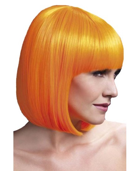 PELUCA ELISE NARANJA NEON CALIDAD DE LUJO