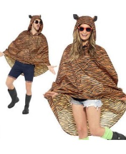 PONCHO TIGRE IMPERMEABLE PARA ADULTO